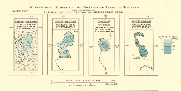 Bathymetric survey map
